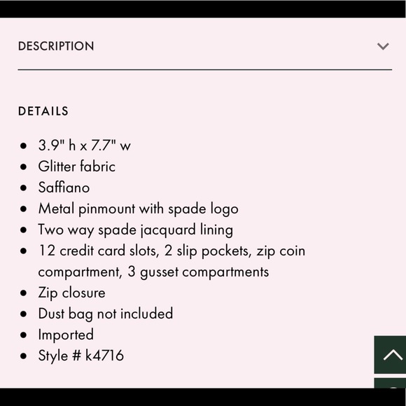 Kate Spade Shimmy Glitter Wallet - Picture 9 of 9